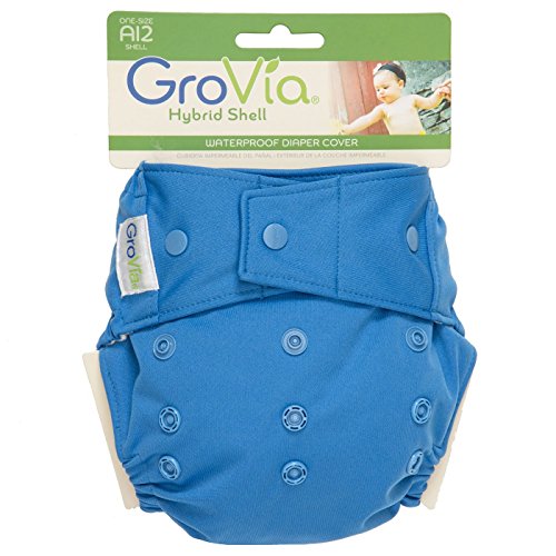 GroVia® Hybrid One-Size Cloth Nappy Shell, Snaps, Topaz