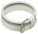 Uhrenarmband 20mm Textil für Damenuhr Casio Baby-G Durchzugsband BG-1004AN weiß