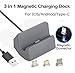 Produktbild AUSWAUR Magnetische Ladegerät Dock Ladestation 3 in 1 Micro USB & iP & Typ-C, Ladegerät Docking Station Cradle Schnellladung für Phone X 8 7 6 6 s Plus Galaxy S6 S7 S8 Plus (Grau)