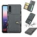 Produktbild JiuRui Zubehör Huawi P20 Pro, Horizontale Flip Folio Case Brushed Stoff Textur Pouch Case mit Wallet & Holder (Color : Gray)