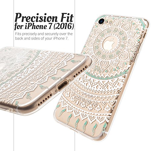 iPhone 7 Case, iPhone 8 Case by Yousave Accessories [Slim &
Lightweight] White & Turquoise Mandala Pattern [Soft Flexible] TPU Gel
Protective Cover â€“ Exact Fit for iPhone 7 (2016 Model) & iPhone 8
(2017 Model)