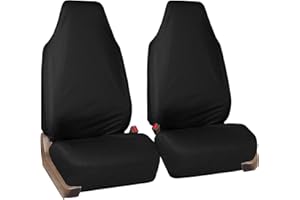 VBGURR Lot de 2 housses de siège de voiture universelles imperméables pour sièges avant - Accessoires d'intérieur de voiture (noir)