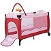 FDS Baby Infant Travel Bed Cot Furniture Baby Playpen with Toys Playmat (Pink)