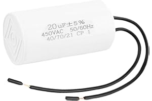 QAUM CBB60 450 V 20uf Condensatore di avviamento, 50/60HZ rimozione condensatori avviamenti funzionamento microfarad con fili M8 per motore elettrico a secco biancheria pompa piscina condizionatore d'aria