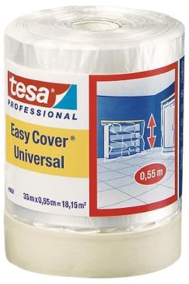 Tesa 04368-00012-01 Adhésif de masquage Easy Cover 4368 Premium 33 m x 550 mm