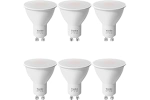 Vanke GU10 LED Bulbs Warm White 2700K, 6W Energy Saving Bulb with 400 Lumen, Halogen Spotlight Bulb 40W Equivalent, 120°Beam Angle, Non-Dimmable, Pack of 6