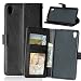 Produktbild Nancen Sony Xperia Z5 (5,2 Zoll) Lederhülle Neu Style Acht Farbe Weich PU Flip Case Ledertasche/Schutz Etui, Einfach Vintage Kollektion Karten Slot Foto Wallet Hülle Handy Tasche Zubehör