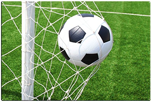 Magnettafel Fußball – Vortreffliche Design Metall Magnettafel 60×40 cm – Pinnwand Memoboard mit Motiv: Fußballtor – inkl. 6 Magnete mit Motiv von einem Fußball für Magnetwand – Original Magnetpinnwand GUMA Magneticum - 2