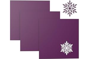 Creatorally Acrílico para Corte Laser, 3 Hojas Acrílicas Colores 3mm, Láminas de Plástico Plexiglás Opacos 30x30 cm, Metacrilato Grabado Láser, Púrpura