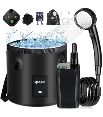 Housse De Douche Ronde Suspendue Portable 100CM - Camping Randonnée Plage