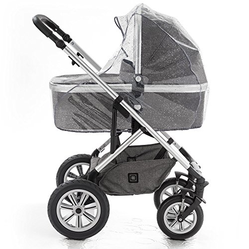 Universal Komfort Regenschutz für Kinderwagen / Babywannen (z.B. Hauck, Hartan, ABC-Design uvm.) | Gute Luftzirkulation, Sichtfenster mit Vordach, Schadstofffrei - 4