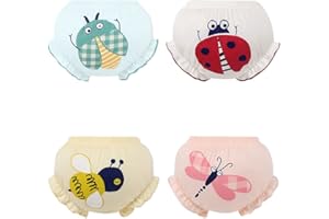 Billion Xin Toddler Underwear, Baby Girls Cotton Comfortable Bloomer Soft Briefs Kids Diaper Cover