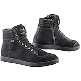 Comfort Fit. TCX Botas de Moto, Color Negro/Blanco, Talla 42