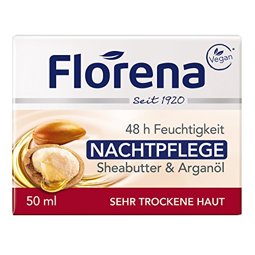 Florena Nachtpflege mit Sheabutter & Arganöl, vegan, 1er Pack, (1 x 50 ml) - 2