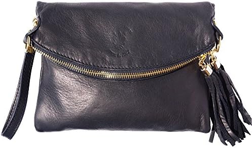 soft cow leather folded clutch 9602 (Black)