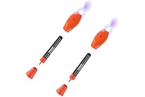 Plextone 5 secondes Fix Liquide de Soudage de la Lumière UV Stylo de Réparation de la Colle de durcissement Gel UV Sceau de n'importe quoi Céramique Bijoux Câble Acrylique (orange-2p)