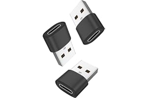 LBMONKEY USB C to USB Adapter 3 Pack, Plug&Play Type C Fast Charging & Data Sync Converter, High Heat-Resistant Aluminium Alloy Cable for Notebook Tablet Smartphone