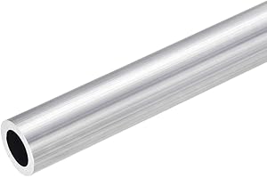sourcing map Tubo Redondo de 6063 Aluminio, Tubo de Aluminio, 24mm Diámetro Externo, 16mm Diámetro Interior, 300mm Longitud, Tubos Rectos sin Costuras
