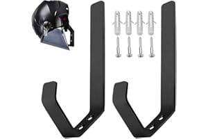 BODYA Confezione da 2 ganci per casco da moto, multiuso, per giacche, chiavi, borse, ganci resistenti da parete, per armadietti da cucina e porte di casa