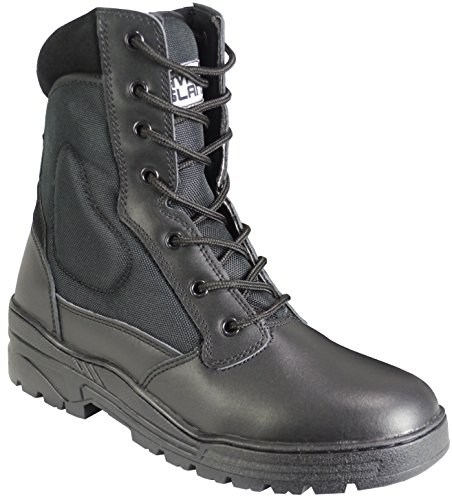 Savage Island Bottes Patrouille Pro Noir Côté Cuir Combat Armé Tactique Recrues Sécurité Militaire