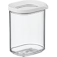 Mepal Transparent Food Storage Container Mini - Food Containers Rectangular - Storage Box with Lid - Kitchen Container & Organizer - Stackable & Airtight Food Storage Container - 375 ml - White