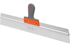 Mivos Espátula Ancha Profesional de Acero Inoxidable 600 mm - Espátula de Fachada para Grandes Superficies - Cuchillo de Revestimiento con Agarre Suave - Espátula de Yeso 60 cm