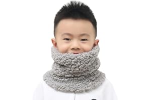 AIDIER Écharpe en Polaire pour Garçons Filles 3 à 8 Ans Enfant Cache-Cou Épais Tube Foulard d'hiver Garçons Snood Chaud Thermique Coupe-Vent Tour de Cou Gaiter pour Ski Cadeau Noël