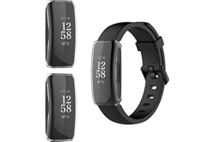 HOMTERN 2-Pack Cases Compatible with Fitbit Inspire 3 Case And Inspire 2 Case,Flexible TPU Full Cover Shell Shockproof Scratch-Proof Protector Case,2-Pack Clear