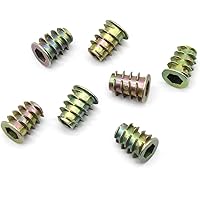 Mila-Amaz 75 Stück Gewindebuchse Einschraubmuffen M6 x 15 mm Einschraubmutter aus verzinktem Stahl