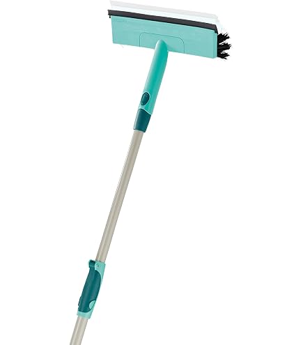 Leifheit Fensterwischer Powerslide 40 – Mit Teleskopstiel (bis 2 M), 40 Cm Wischbreite | Für Streifenfreie Fenster