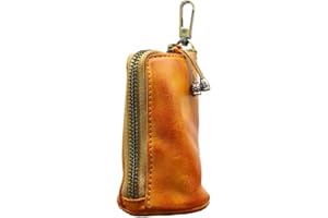 DONGKER Pochette Porte-clés,Pochette en Cuir a Fermeture Éclair pour Pièces de Monnaie,Activités de Plein Air,Voyages et Affaires