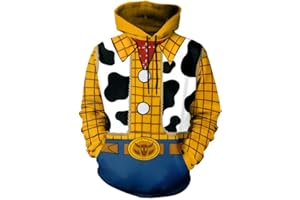 Mainfini Men's Halloween Costume Hoodies Funny Cosplay Sweatshirt with Pocket (S-2XL)