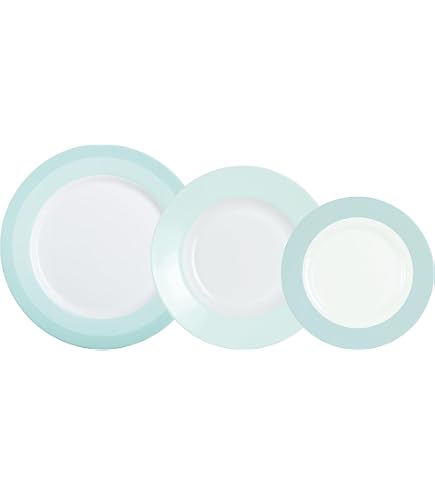 Servizio Tavola Bormioli 18 Pezzi – 6 Piatti Piani 27cm, 6 Fondi 22cm, 6 Frutta 20cm, Opalino Bianco Decor Moon Mediterraneo