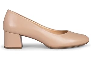 miMaO. Zapatos de Mujer de tacón bajo y Puntera Redonda en Piel de napa. Plantilla de Gel 2.0