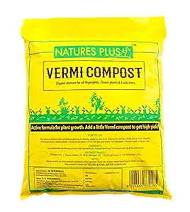 NATURES PLUS Vermicompost Organic Fertilizer Manure for Plants - (5 Kg)