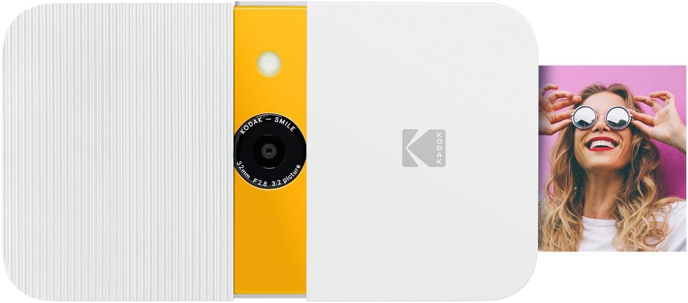 KODAK Smile Instant Print Digital Camera - Slide-Open 10MP Camera w/2x3 Zink Paper, Screen, Fixed Focus, Auto Flash & Photo E