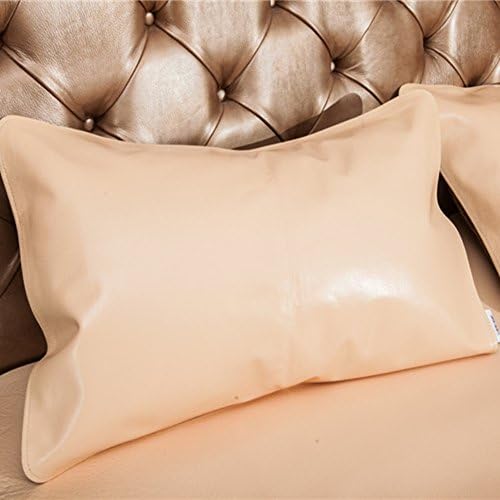 Pillowcases,Pillowcover,Leather mat pillow Single soft cowhide pillow Leather pillow case-A 48x74cm(19x29inch)