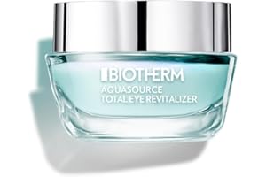 Biotherm Aquasource Eye Revitalizer Augencreme, Augenpflege mit kühlendem Sofort-Effekt, revitalisierende Eye Cream mit Sakura-Blatt-Extrakt und Koffein, für eine straffe Augenpartie, 15ml