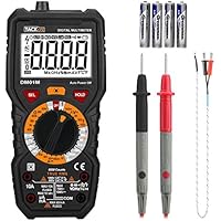 Tacklife DM01M Multimetro Digitale Avanzato TRMS 6000 Conti Senza Contatto di Tensione, Rileva Amp Ohm Volt e Temperature, Filo Vivo, Test di Continuit¨¤ con Display Retroilluminato