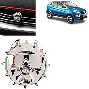 Car Aromatherapy Essential Oil Diffuser Bulldog Shape Car Air Freshener Perfume Clip Stainless Steel Locket with Vent Clip( Rose Gold) For Nexon