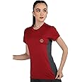 CHKOKKO Women Round Neck Dry Fit Gym Sports T-Shirt