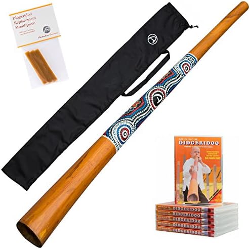 Australian Treasures Didgeridoo ''Natural Paint'' + DVD + Wax + Bag