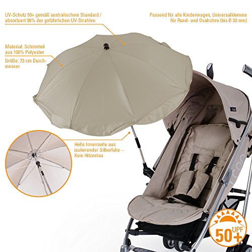 DIAGO Sonnenschirm Kinderwagen, beige - 2