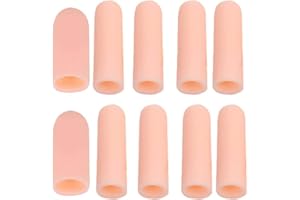 BOBOZHONG 10PCS Gel Finger cot doigtier Protecteur de Doigt Support Couvre-Doigts en Silicone Contre Les Ampoules Idéal pour protéger Les Doigts de déclenchement Fissure des Doigts
