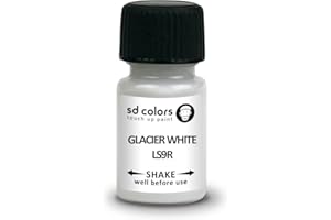 SD COLORS GLACIER WHITE LS9R LS9R 2Y S9R - Juego de reparación de bolígrafos de pintura de retoque (8 ml, incluye pinceles)