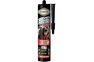 BOSTIK UHU Colla di montaggio universale Grizzly Montage Power - 370 grammi cartuccia, bianco