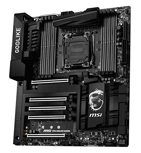 MSI X99A GODLIKE Gaming Carbon - Placa Base Entusiasta (Chipset Intel X99, Mystic Light, DDR4 Boost, Steel Armor, Killer Double Shot-X3 Pro, Audio Boost 3 Pro, Game Boost, Military Class IV) - MSI