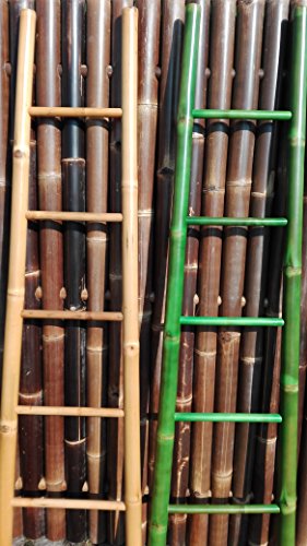 Bambusleiter Leiter Handtuchhalter Bambus 180 cm x 48 / 34 cm natur - 4