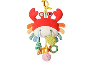 Hanging Toy for Baby, Stroller Toy with Rattles, Mirror & Teether|Crib Mobile Toys, Sensory Development for Baby 0–12 Months | Baby Friendly