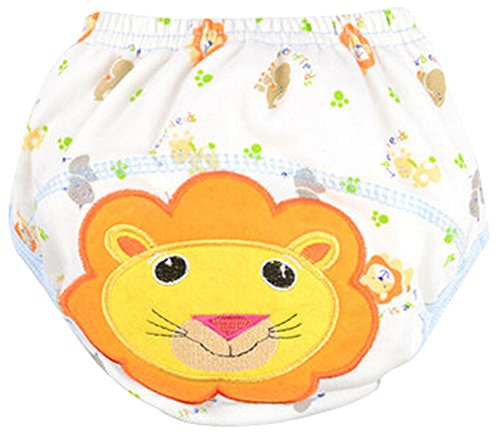Set of 2 Diaper Pants Cotton Waterproof Wash Pants Lion